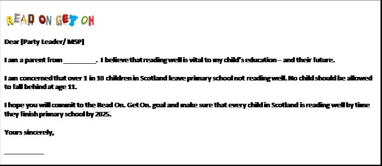 Help Save the Children show that parents care about reading!